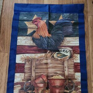 Silk Reflections Rooster Americana Quality Standard House Flag 29" x 43"